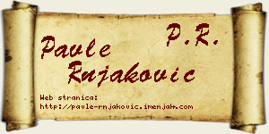Pavle Rnjaković vizit kartica